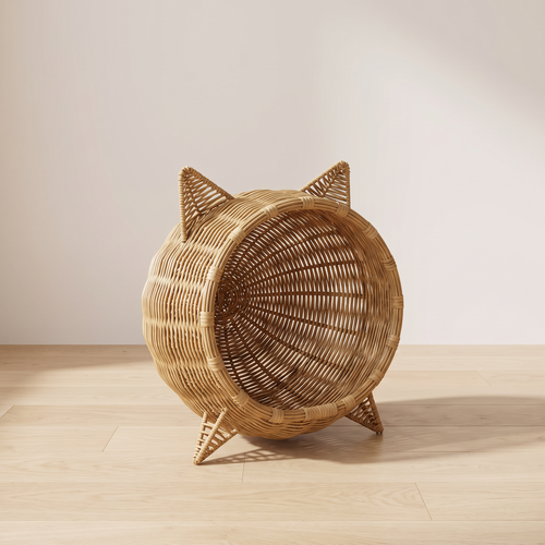 Aria | Imitation Rattan Woven Cat House Breathable All Season Cottage