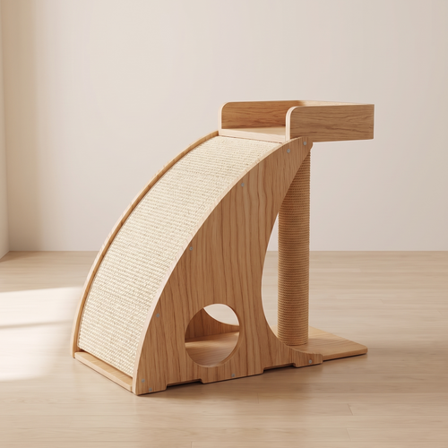 Alto | Solid Wood Three Tier Cat Climbing Frame with Sisal Scratching Post