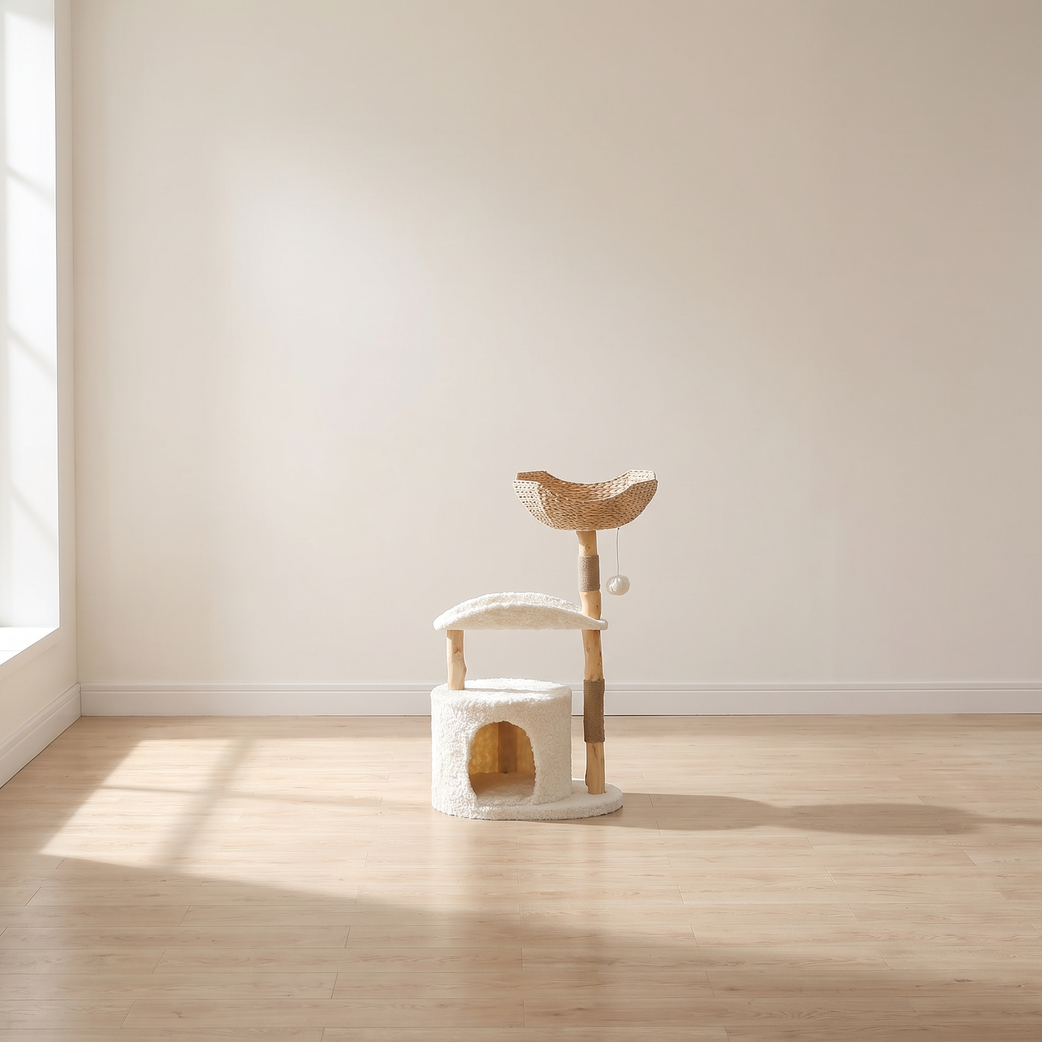Basken cat tree shown in a room for scale