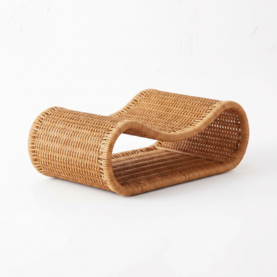 Cesta woven rattan storage basket on a white background