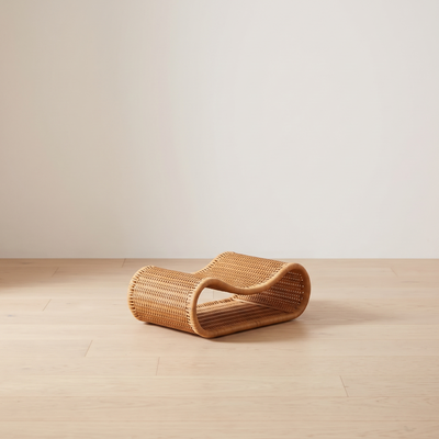 Cesta storage basket in a minimal room with pale oak floor