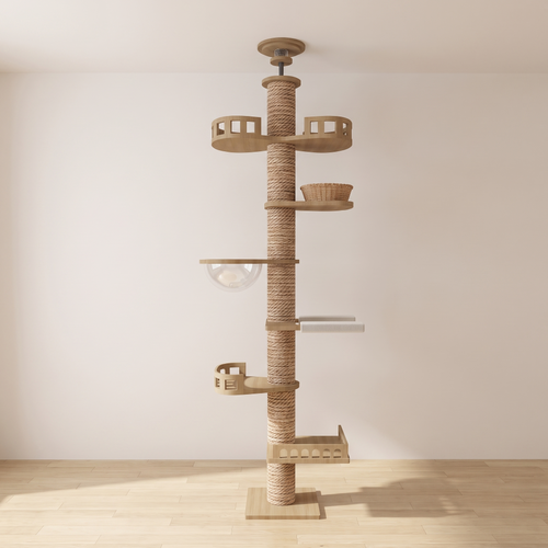 Column | Floor to Ceiling Cat Tower with Hammock for Tall Rooms