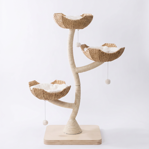 Monarch | Large Wooden Multi Level Cat Tower with Hammock and Condos