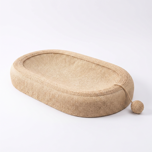 Ovale | Oval Cat Scratching Board Bed with Woven Rope Resting Surface