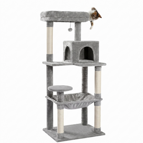 Quintet | Five Level Cat Tower for Large Cats with Oversized Hammock and Condo