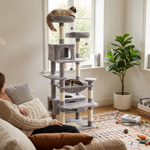 Summit | Large Cat Tower with Sisal Posts, Hammock and Padded Perches