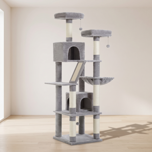 Strata | Multi Level Cat Tree Tower with Condo Hammock and Scratching Posts