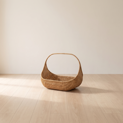 Willow | Handwoven Wicker Cat Basket Bed for Living Rooms