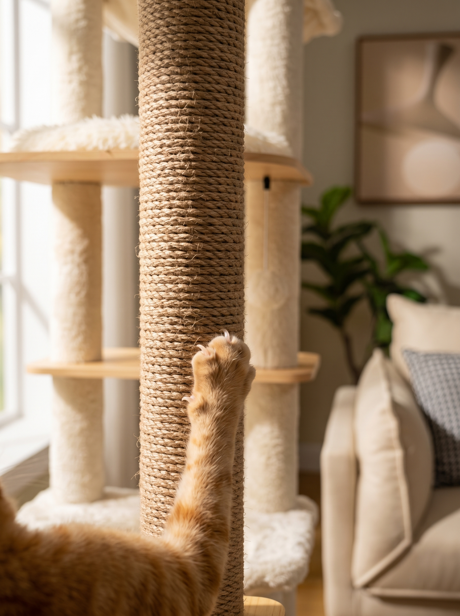 Sisal on every upright