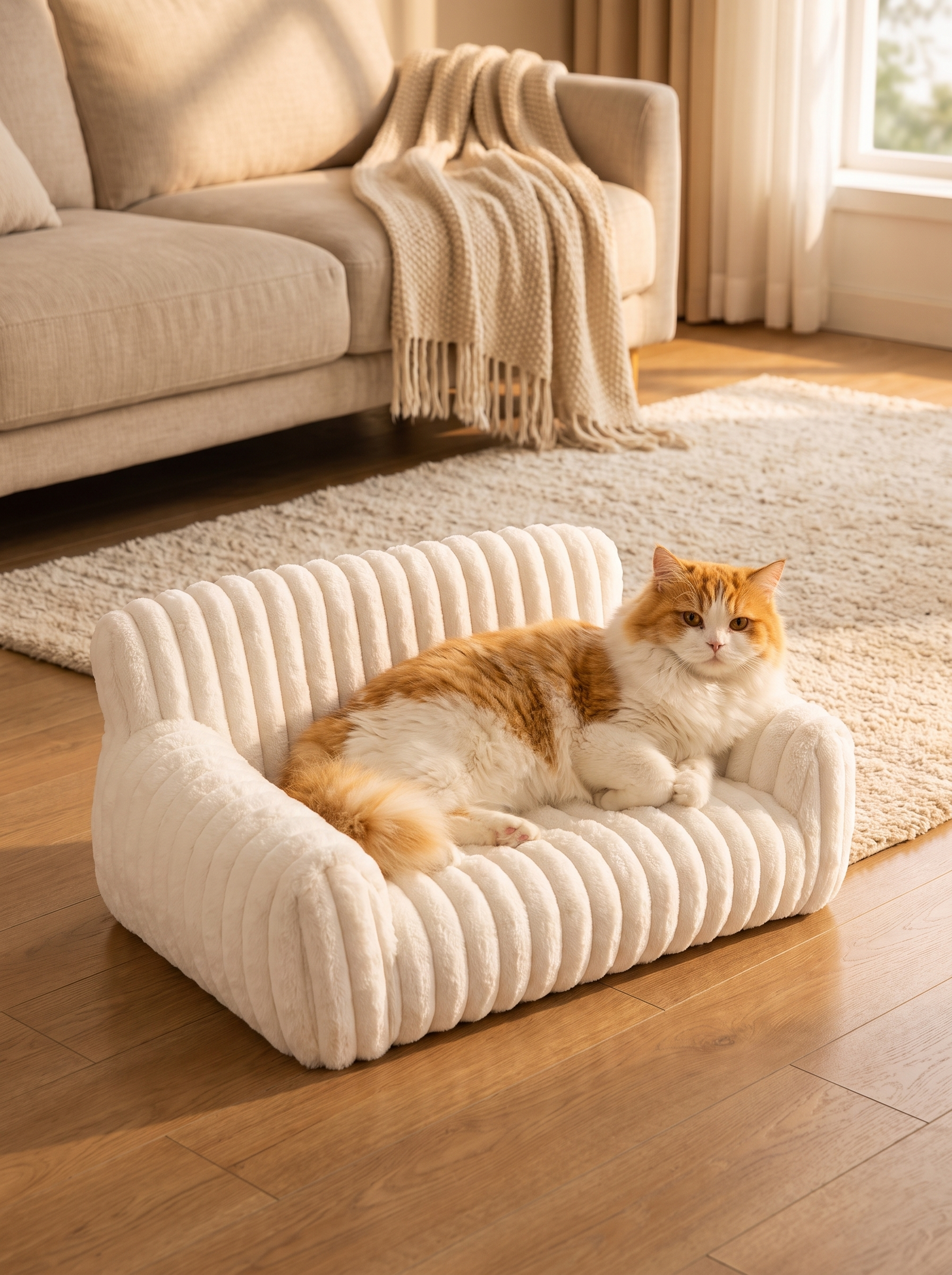 A couch at their scale