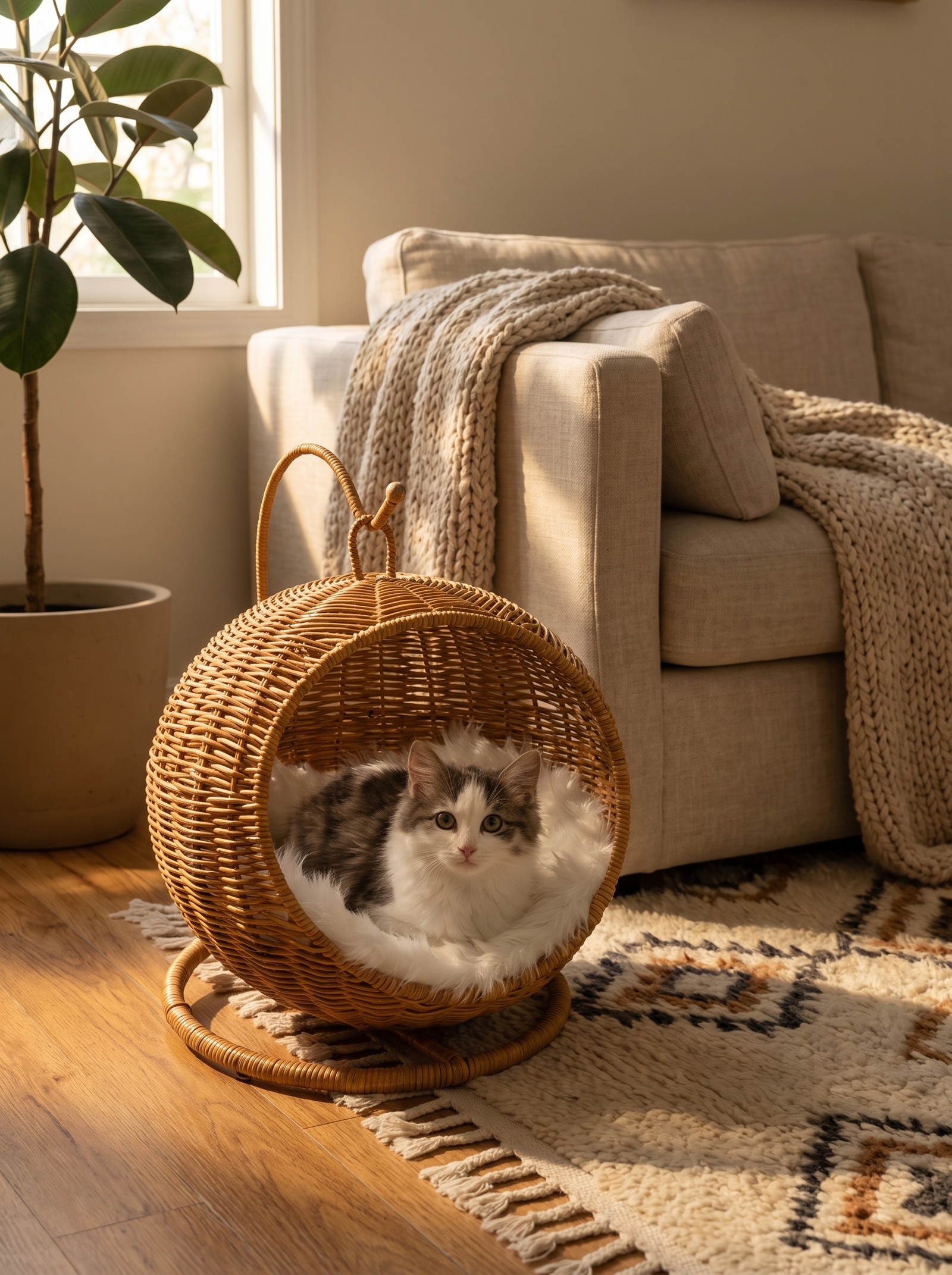 A chair, at cat scale