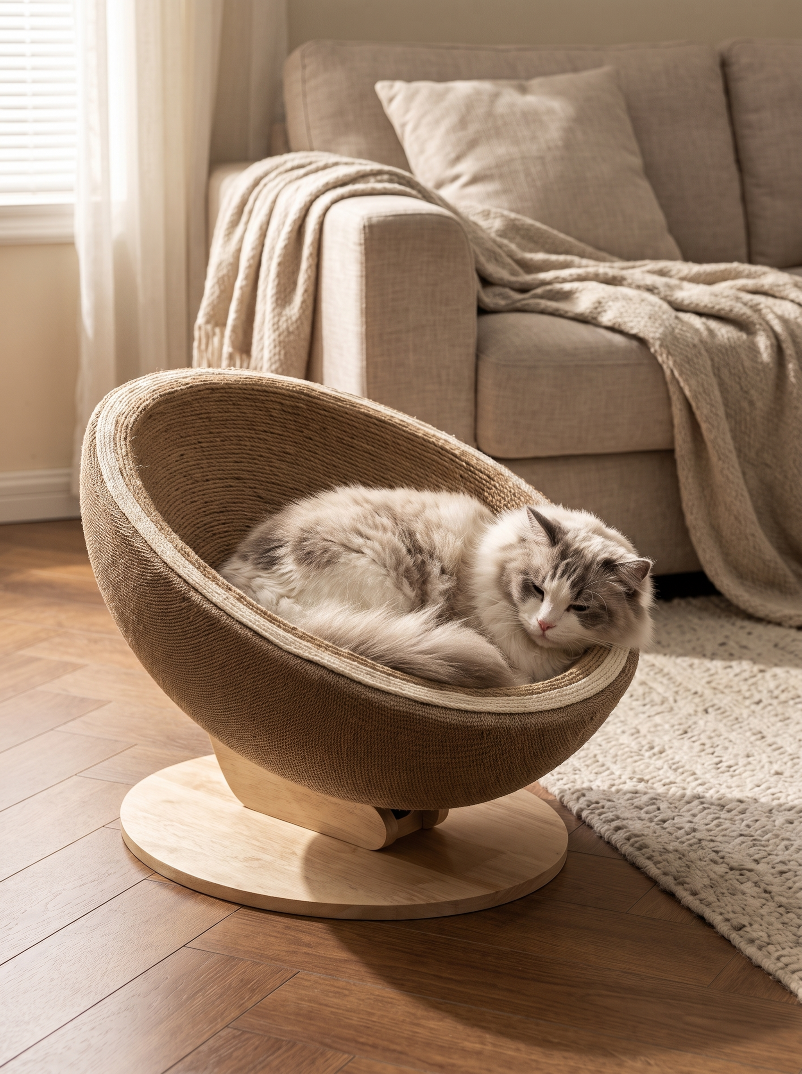 Curved to lie in