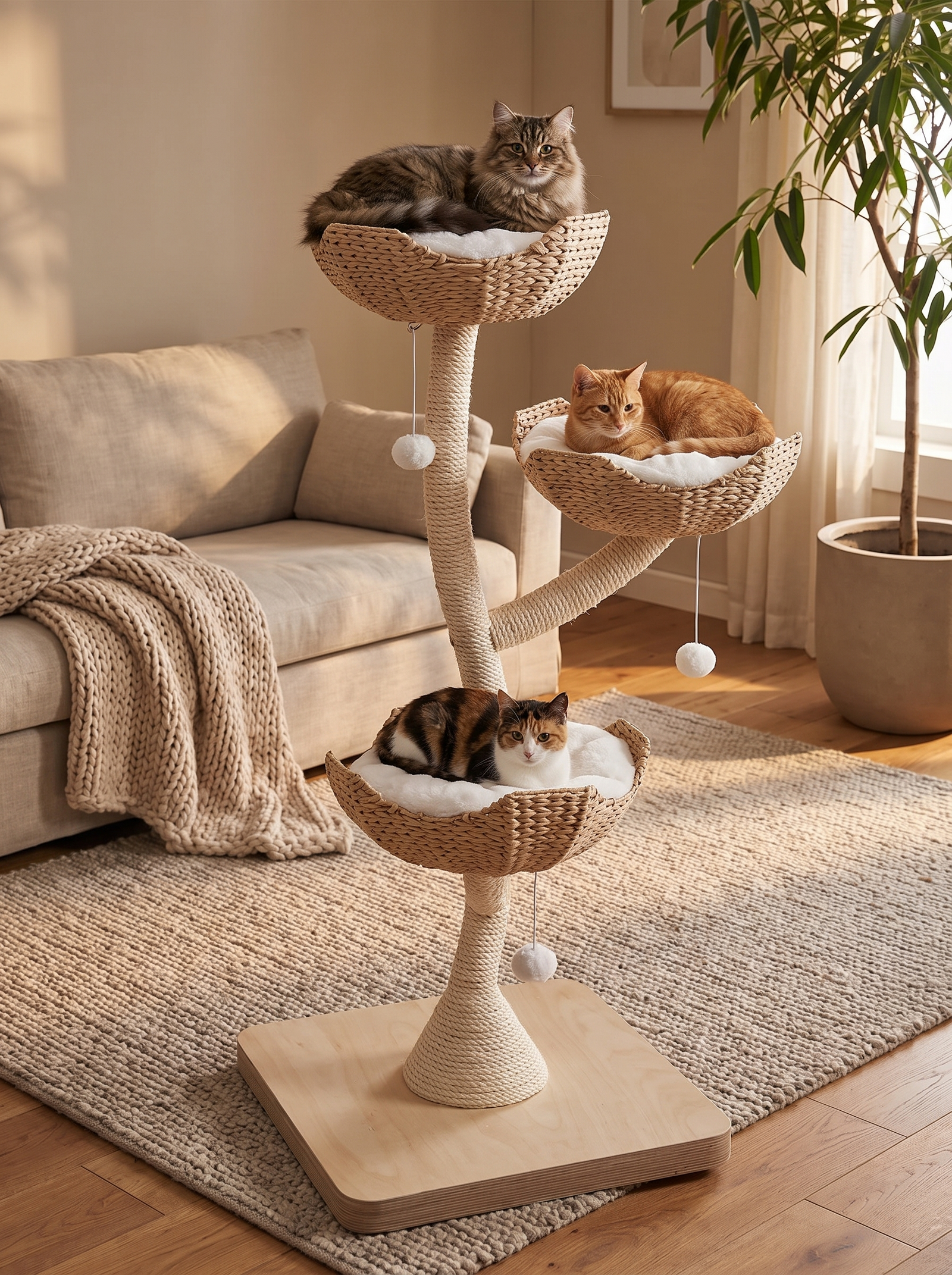 Three beds, three moods