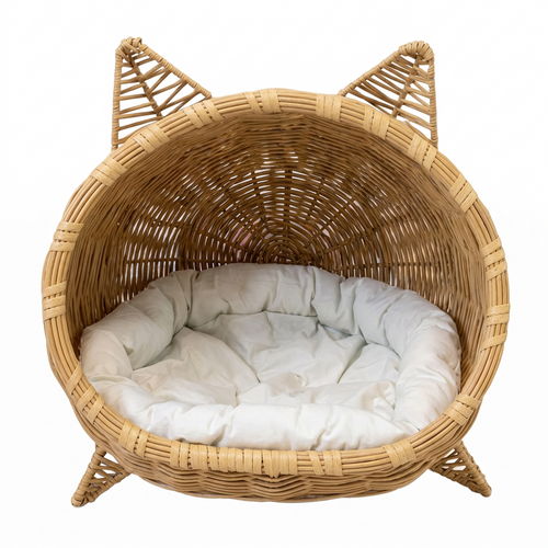 Aria | Imitation Rattan Woven Cat House Breathable All Season Cottage